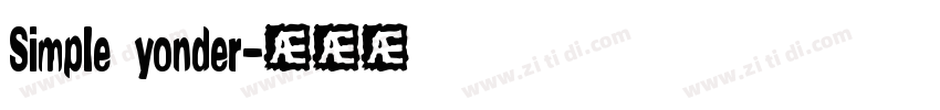 Simple yonder字体转换